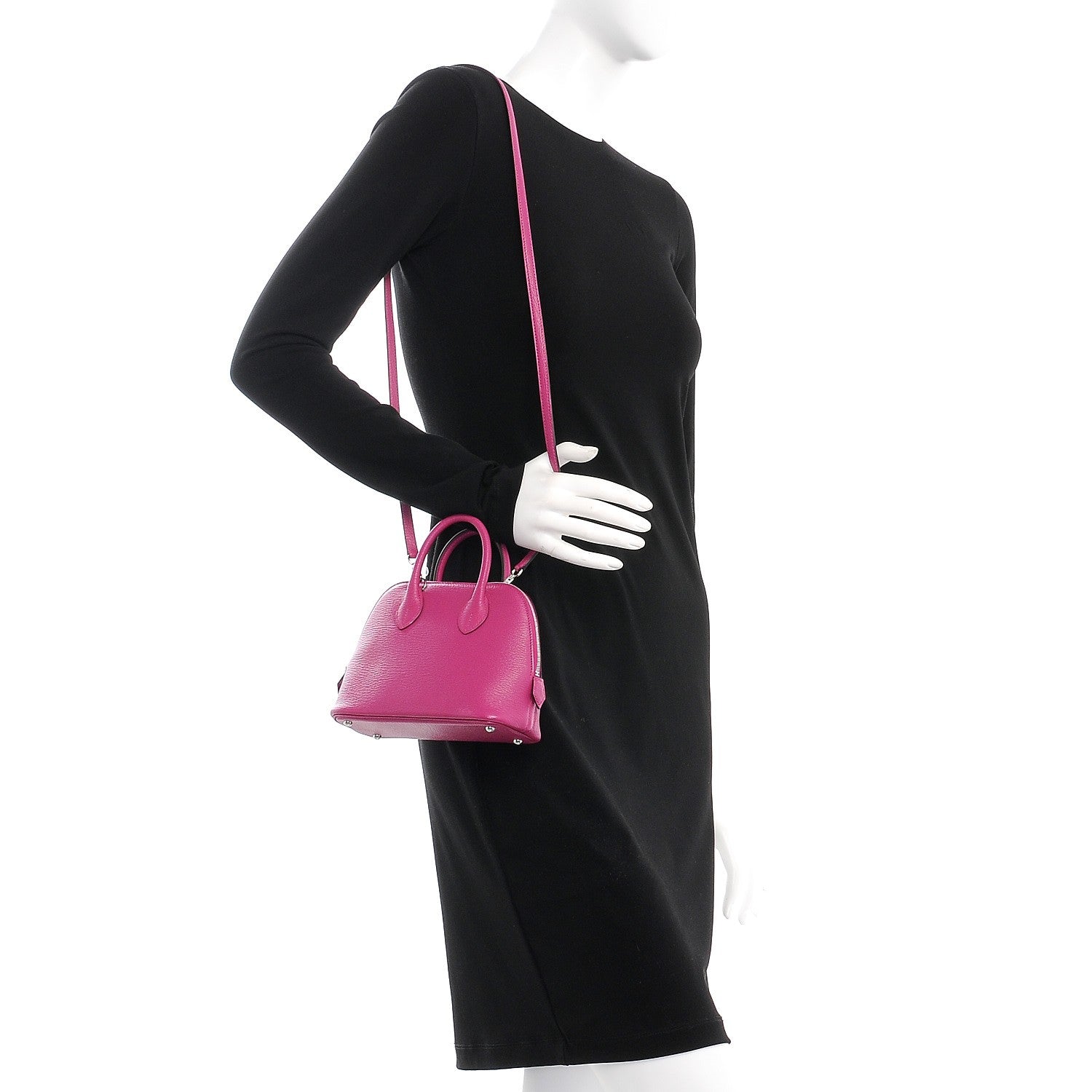 Hermes Chevre Mysore Mini 1923 Bolide Rose Pourpre 2 of 8