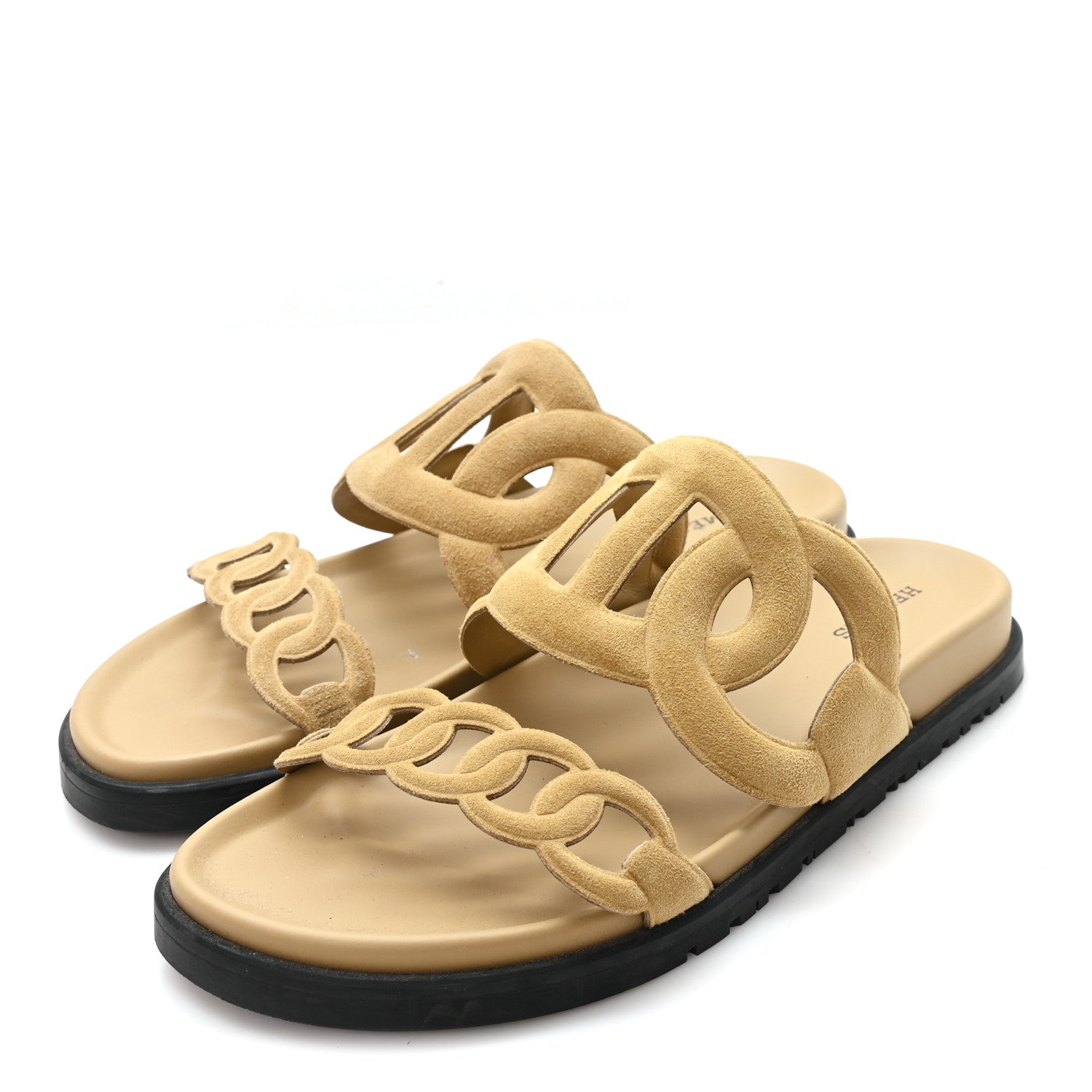 Hermes Suede Goatskin Extra Sandals 36 Beige Argile 4 of 10