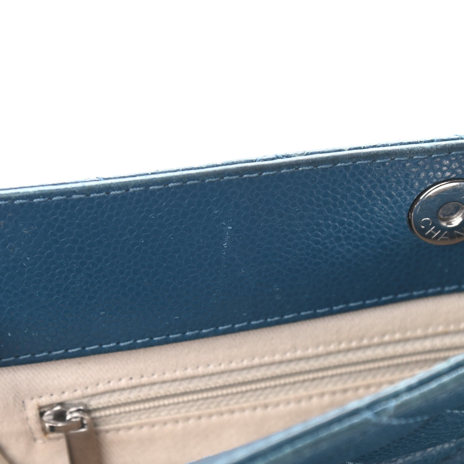 Chanel Caviar Quilted Timeless CC Shopping Tote Blue 11 of 15