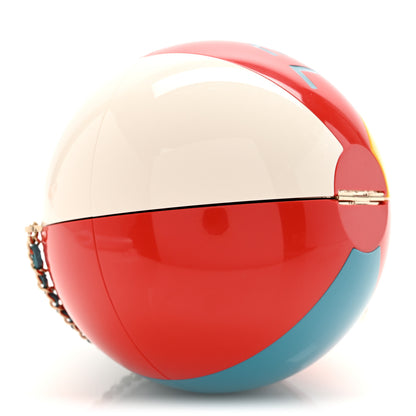 Chanel Plexiglass Coco Beach Ball Minaudiere Clutch Red White Yellow Blue 8 of 9