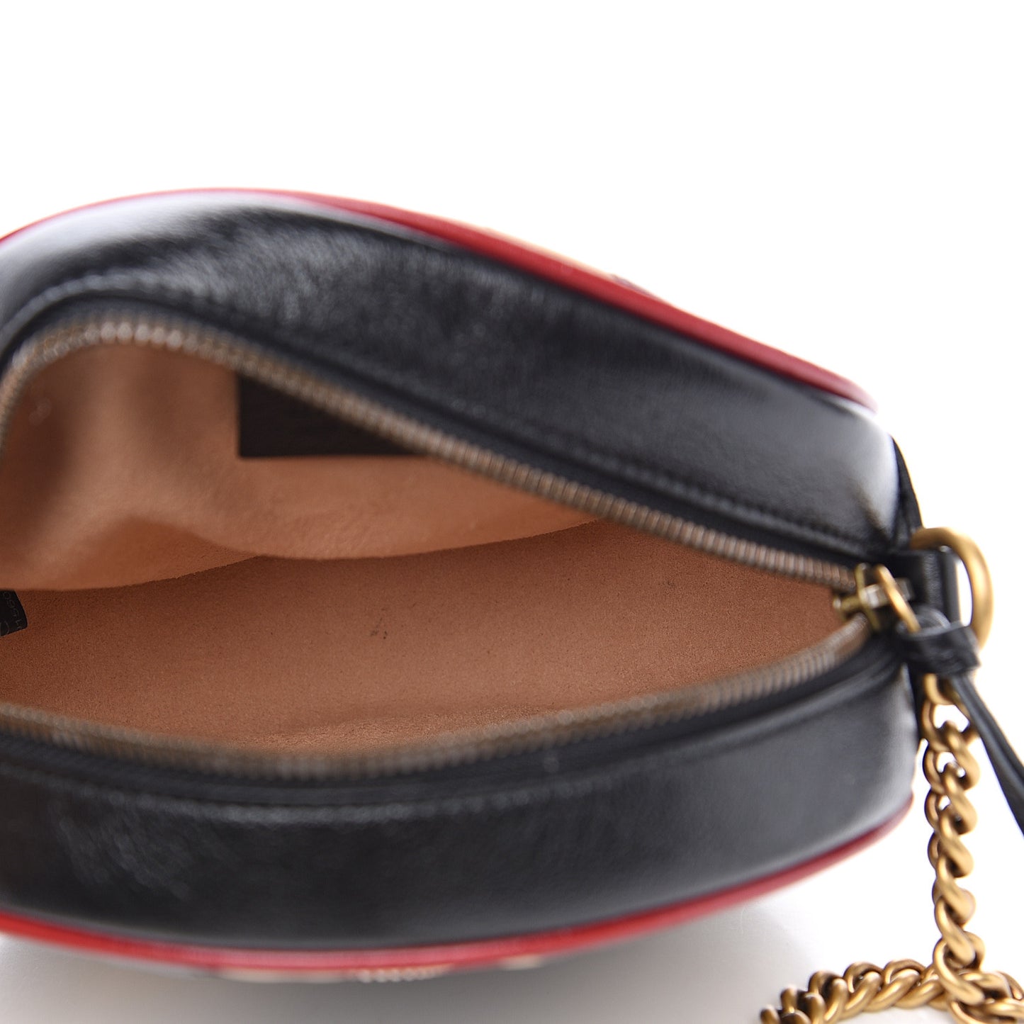Azalea Calfskin Matelasse Diagonal Patchwork Mini Torchon GG Marmont Round Shoulder Bag Black Beige Romantic Cerise