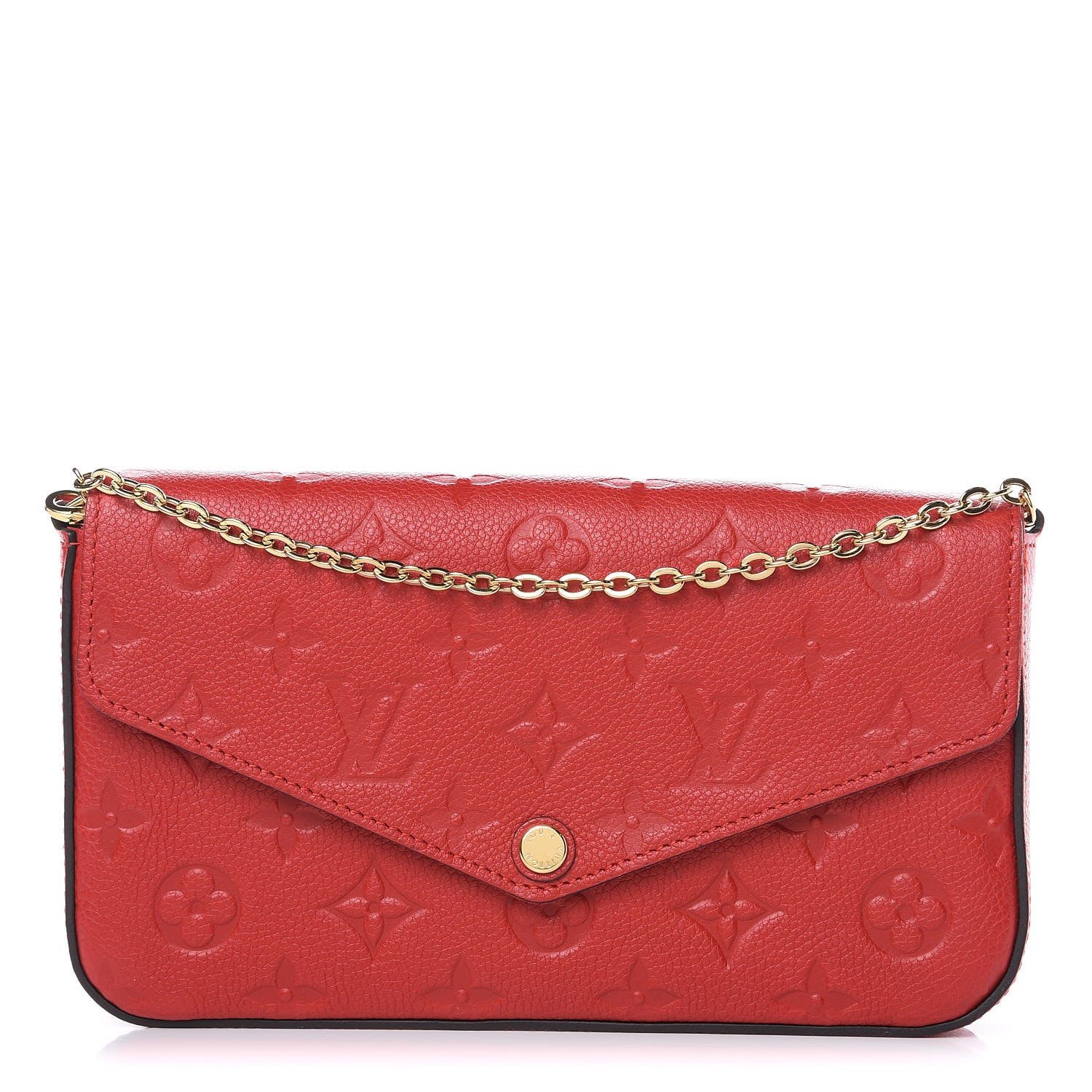 Louis Vuitton Empreinte Pochette Felicie Chain Wallet Cherry 1 of 13