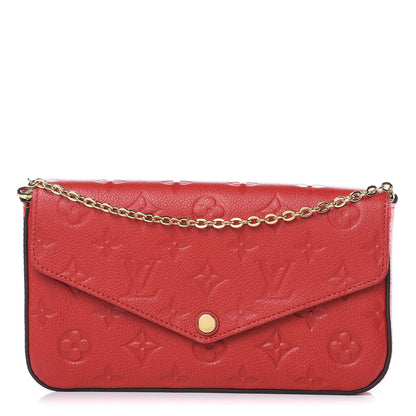 Louis Vuitton Empreinte Pochette Felicie Chain Wallet Cherry 1 of 13