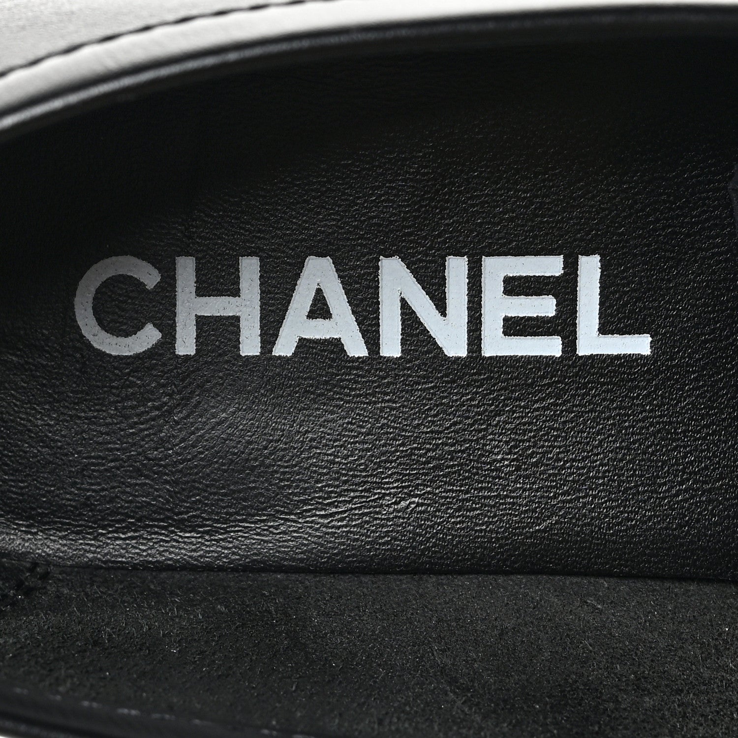Chanel Calfskin CC Platform Loafers 38 Black 7 of 7