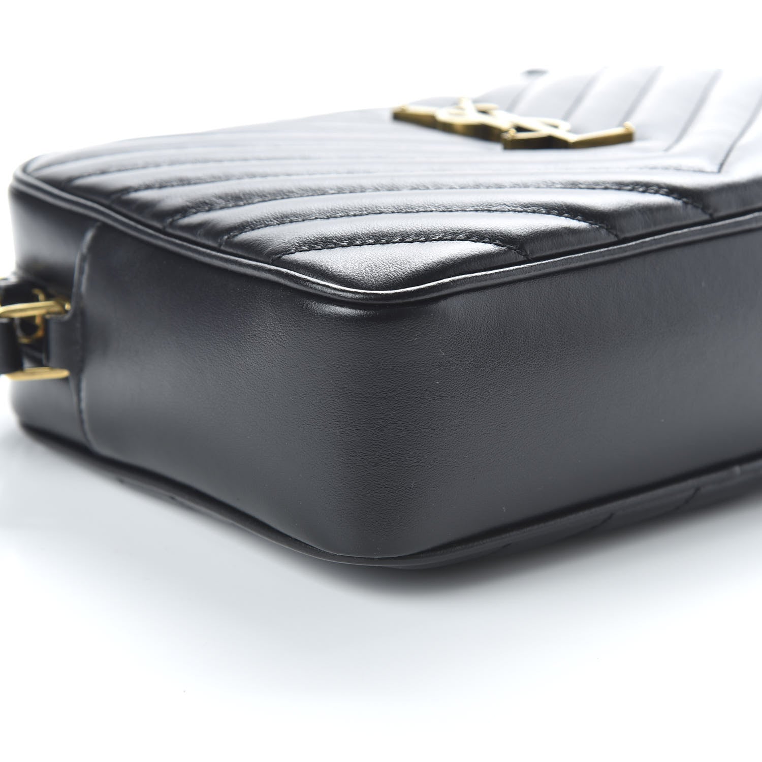 Saint Laurent Calfskin Matelasse Monogram Lou Camera Bag Black 5 of 8