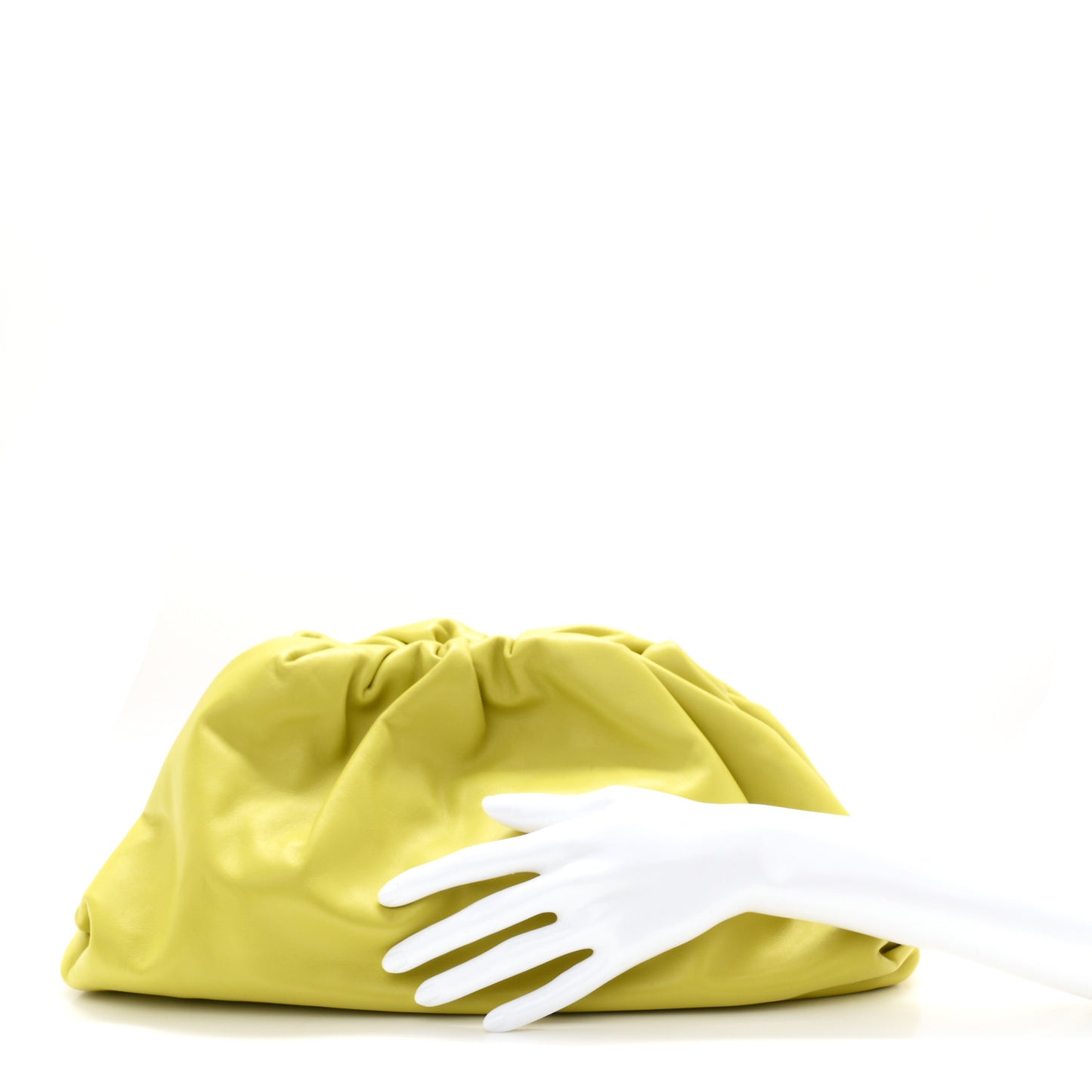 Smooth Butter Calf The Pouch Oversized Clutch Kiwi