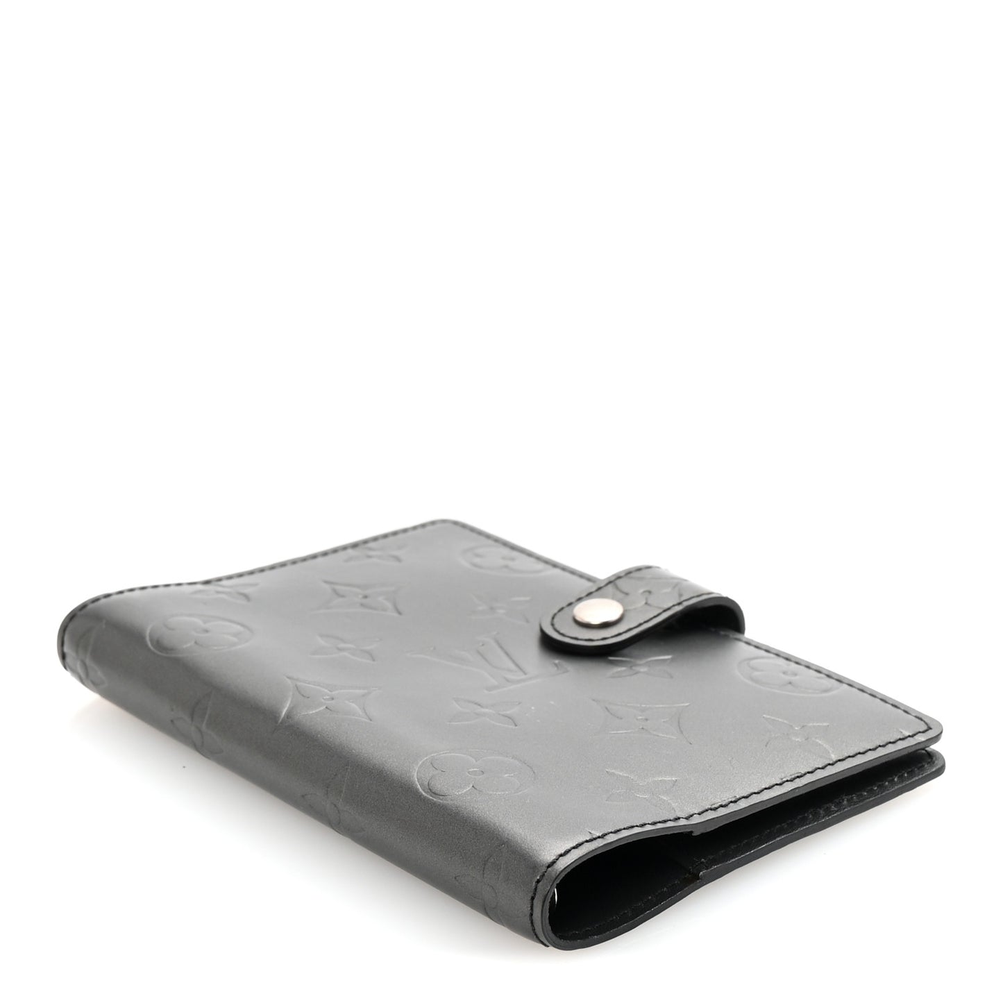 Mat Monogram Small Ring Agenda Cover Black