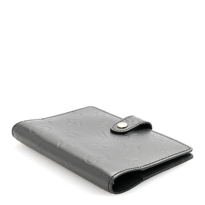 Louis Vuitton Mat Monogram Small Ring Agenda Cover Black 4 of 6