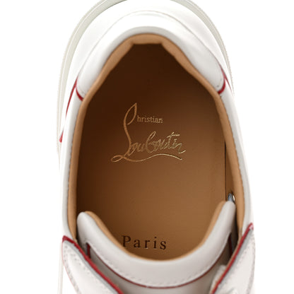 Christian Louboutin Calfskin Patent Vieirissima Flat Sneakers 38 White Loubi 7 of 17
