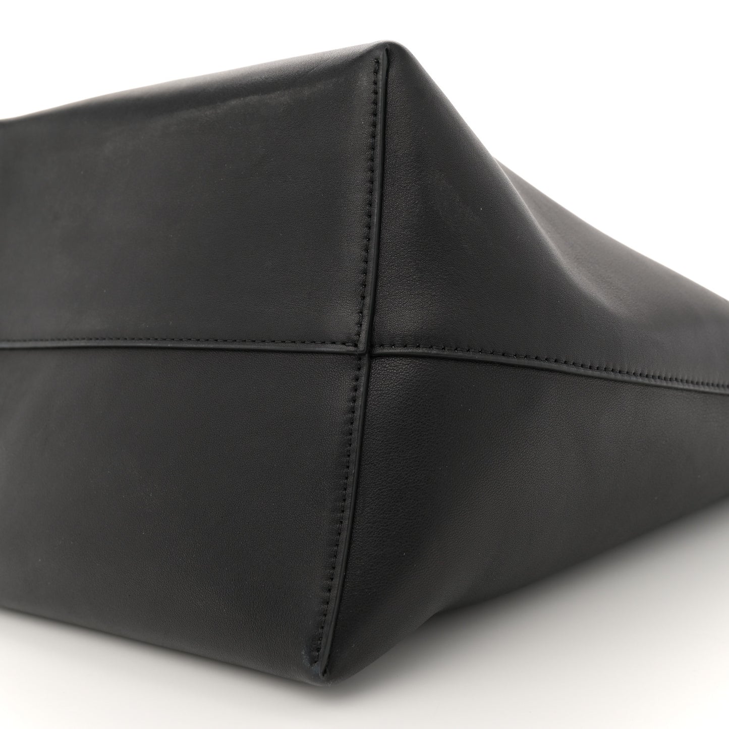 Polished Saddle Calfskin Medium N/S Park Tote Black