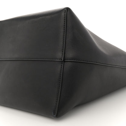 The Row Polished Saddle Calfskin Medium N/S Park Tote Black 10 of 12