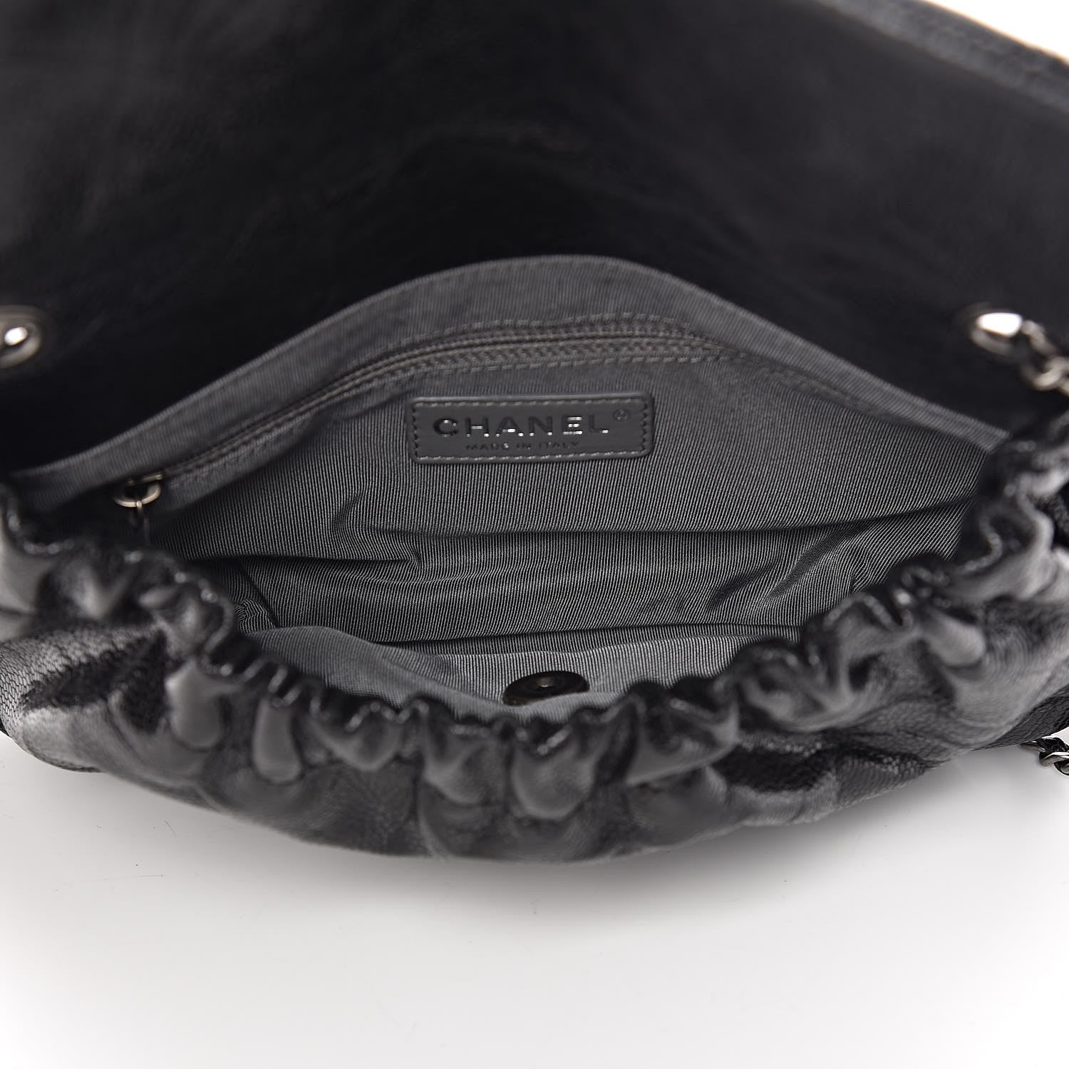 Chanel Caviar Quilted Medium Elastic Flap Black 5 of 9
