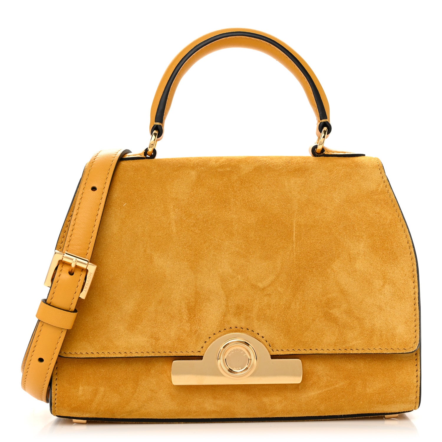 Moynat Suede Rejane BB Saffron Yellow 1 of 9