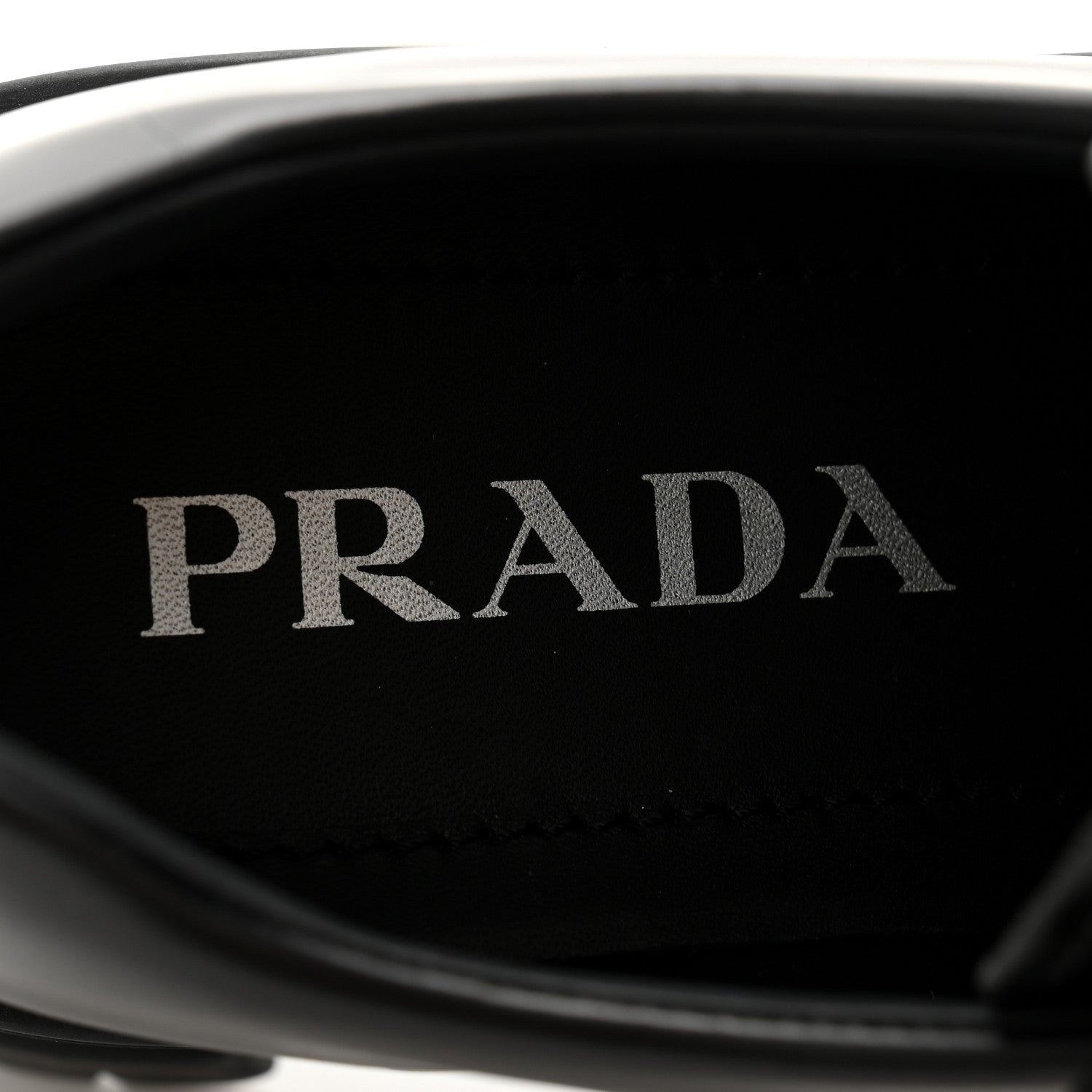 Prada Spazzolato Rois Monolith 55mm Derby Loafers 35.5 Black 6 of 9