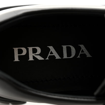 Prada Spazzolato Rois Monolith 55mm Derby Loafers 35.5 Black 6 of 9