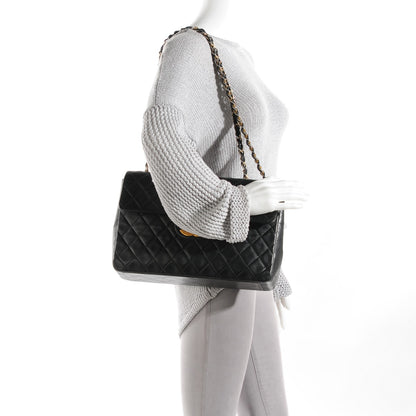 Chanel Lambskin Quilted XL Jumbo Flap Black 3 of 10