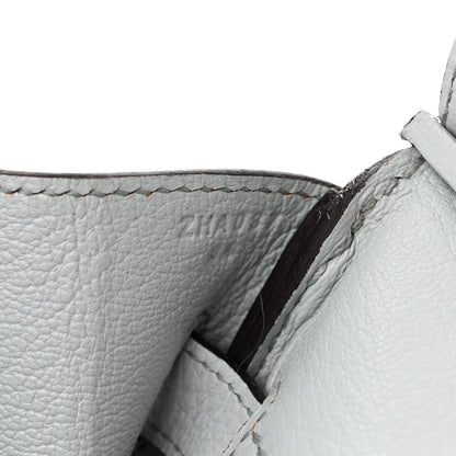 Hermes Taurillon Clemence Birkin 30 Bleu Pale 7 of 11