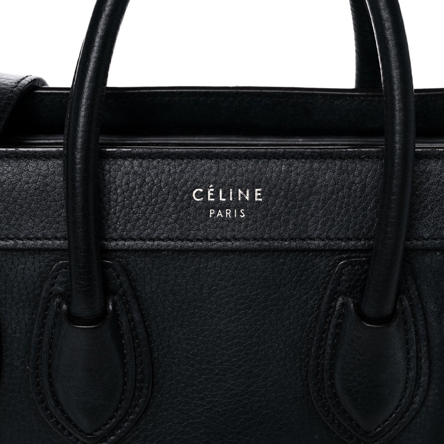 Drummed Calfskin Nano Luggage Black