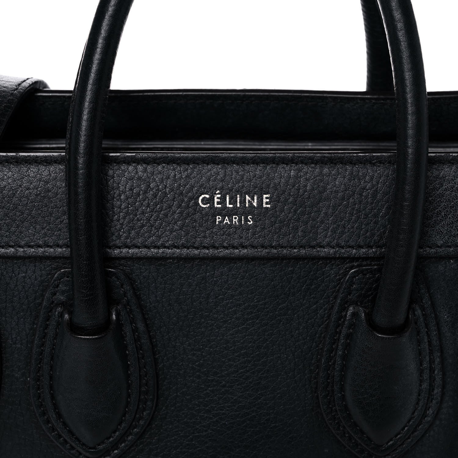 Celine Drummed Calfskin Nano Luggage Black 8 of 17