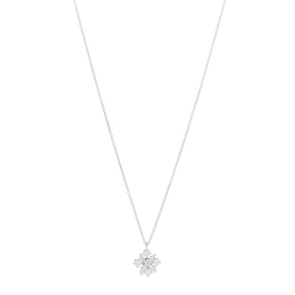 Tiffany Platinum Diamond Schlumberger Lynn Pendant Necklace 1 of 5