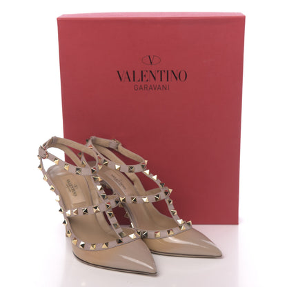 Valentino Garavani Patent Rockstud Ankle Strap 100mm Pumps 36 Poudre 12 of 12
