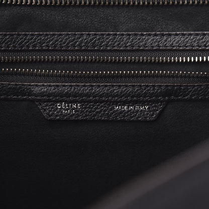 Celine Drummed Calfskin Mini Luggage Black 6 of 10