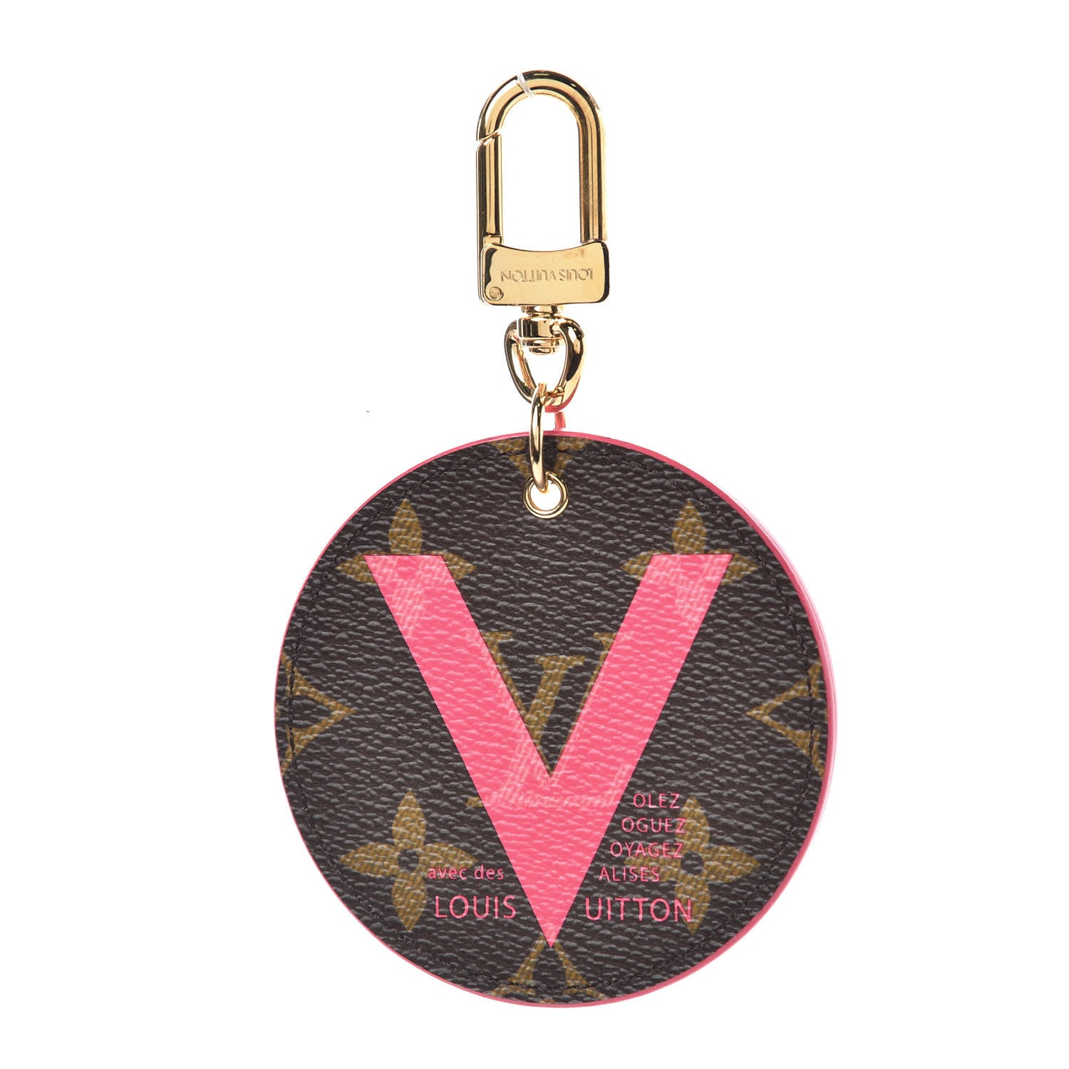 Louis Vuitton Monogram Illustre V Bag Charm Key Ring Grenade 1 of 5