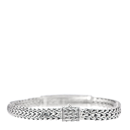 John Hardy Sterling Silver Blue Topaz 6.5mm Station Classic Chain Bracelet 3 of 6