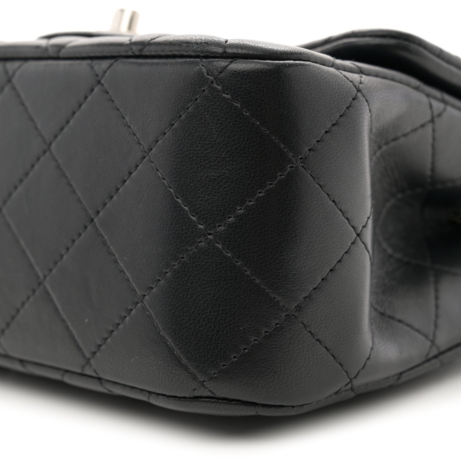 Chanel Lambskin Quilted Mini Square Flap Black 10 of 11