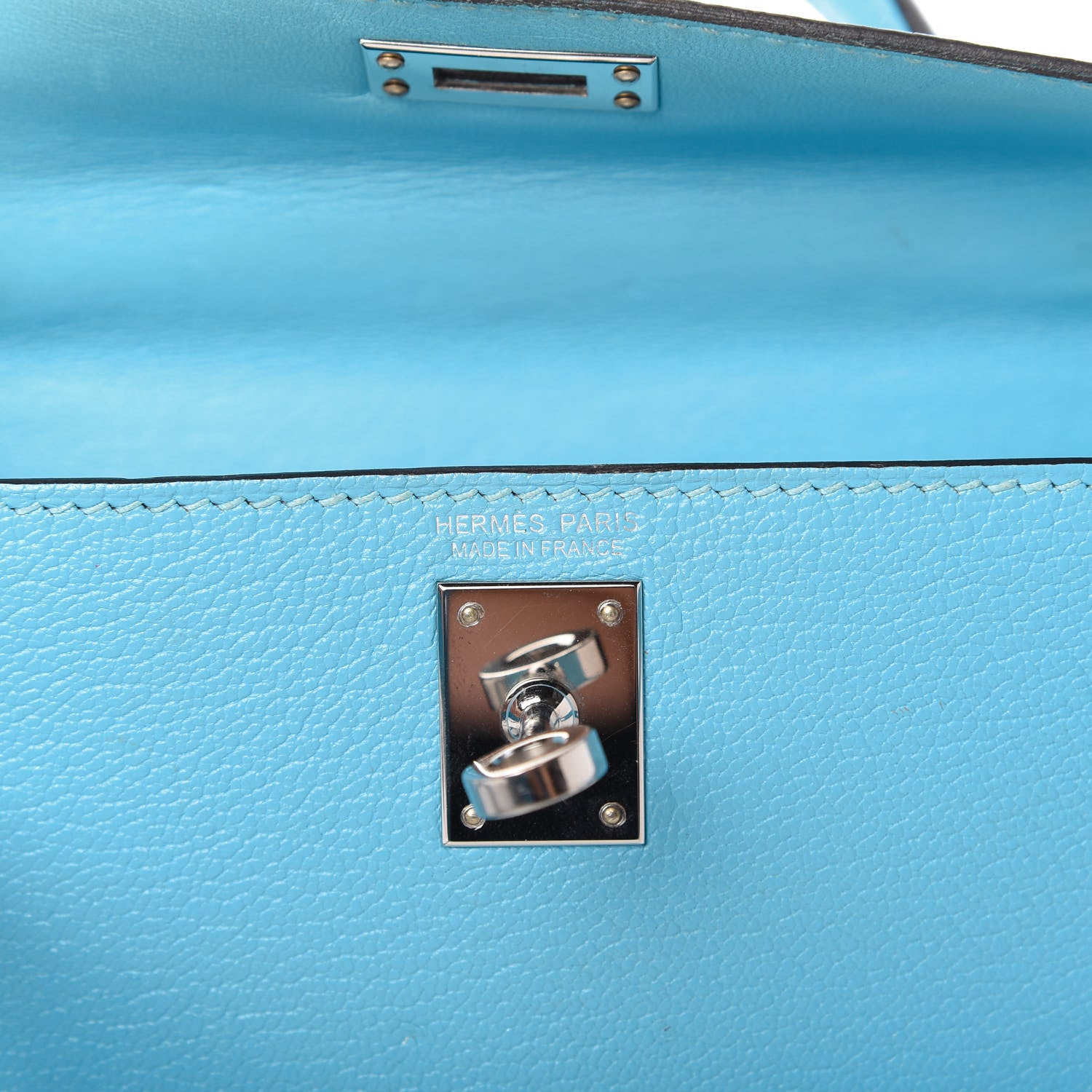 Hermes Chevre Mysore Mini Kelly Sellier 20 Celeste 8 of 10