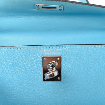 Hermes Chevre Mysore Mini Kelly Sellier 20 Celeste 8 of 10
