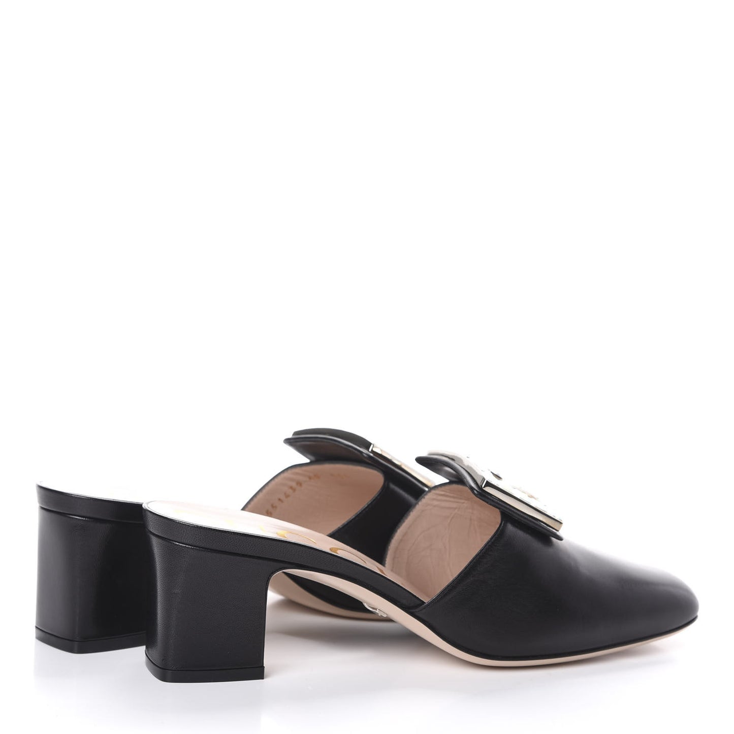Malaga Kid Crystal Square G Madelyn Mules 40 Black