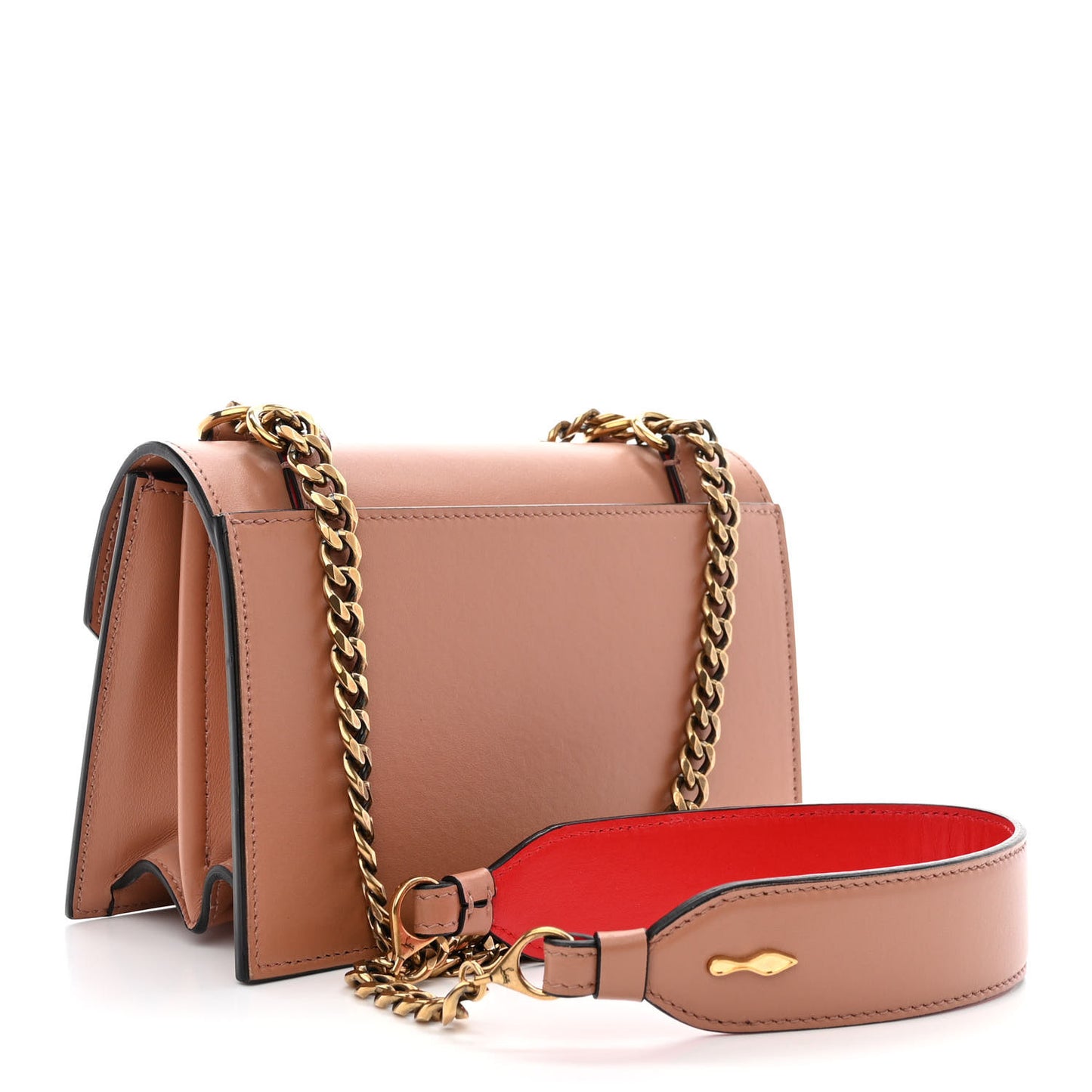 Calfskin Small Elisa Shoulder Bag Nude