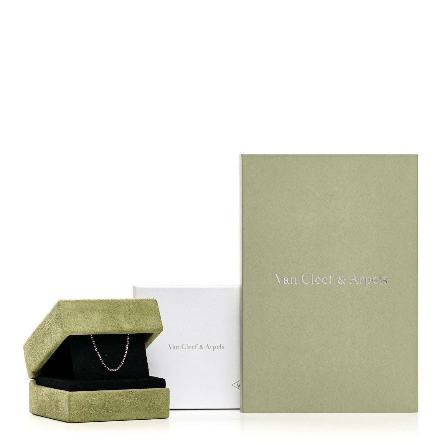 Van Cleef & Arpels 18K Yellow Gold Trace Chain Necklace 6 of 6