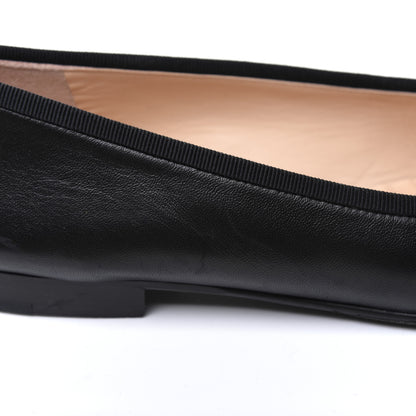 Chanel Lambskin Patent Cap Toe Ballerina Flats 37 Black 17 of 20