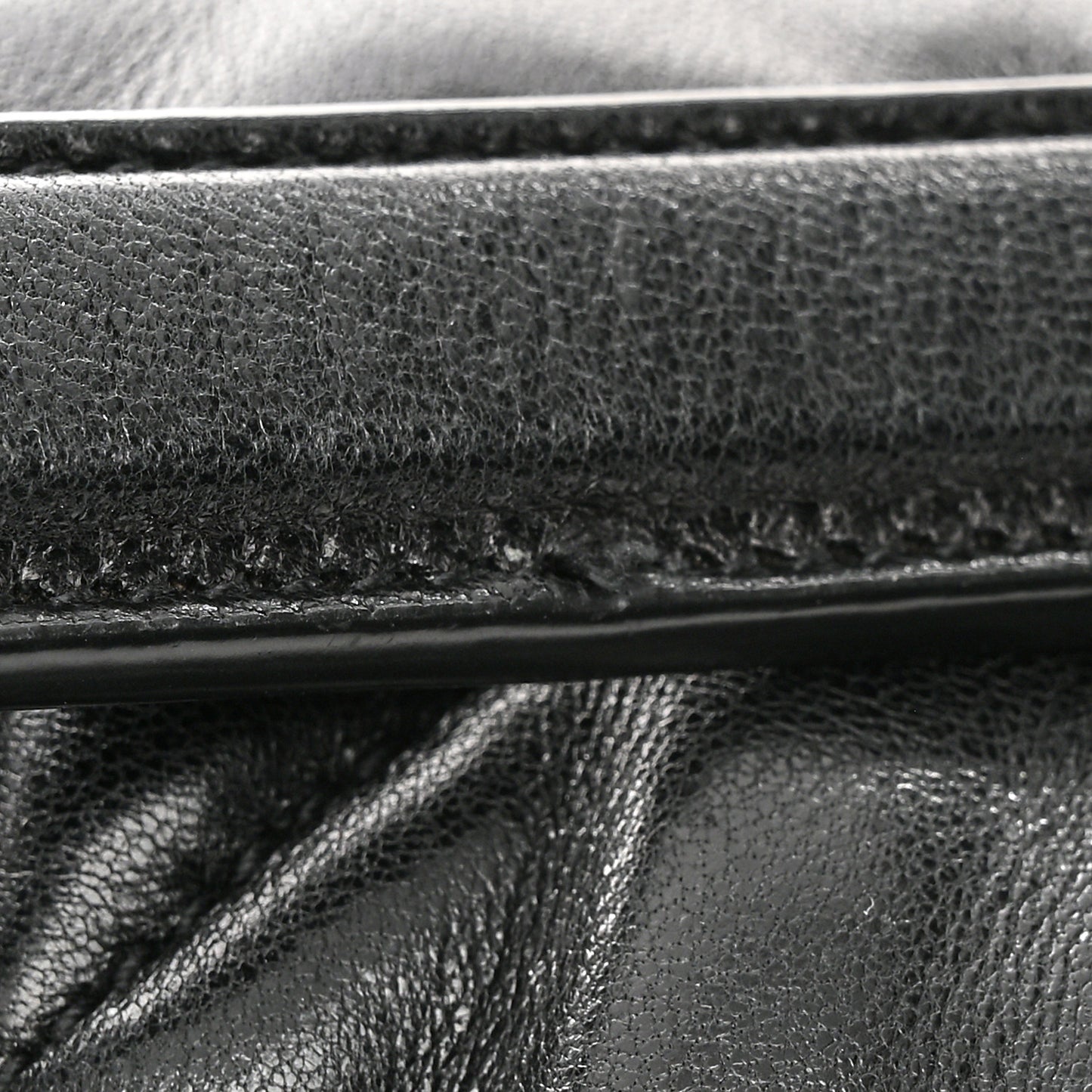 Lambskin Quilted Medium Loulou Puffer Monogram Chain Satchel Black