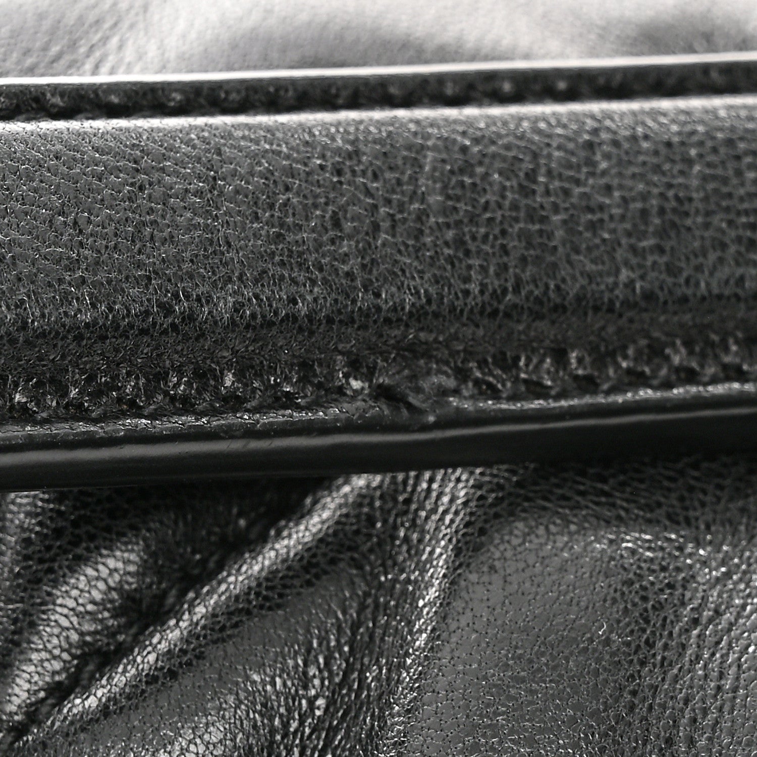 Saint Laurent Lambskin Quilted Medium Loulou Puffer Monogram Chain Satchel Black 11 of 12