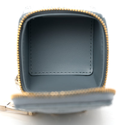 Christian Dior Patent Cannage Cube Wristlet Blue 5 of 10