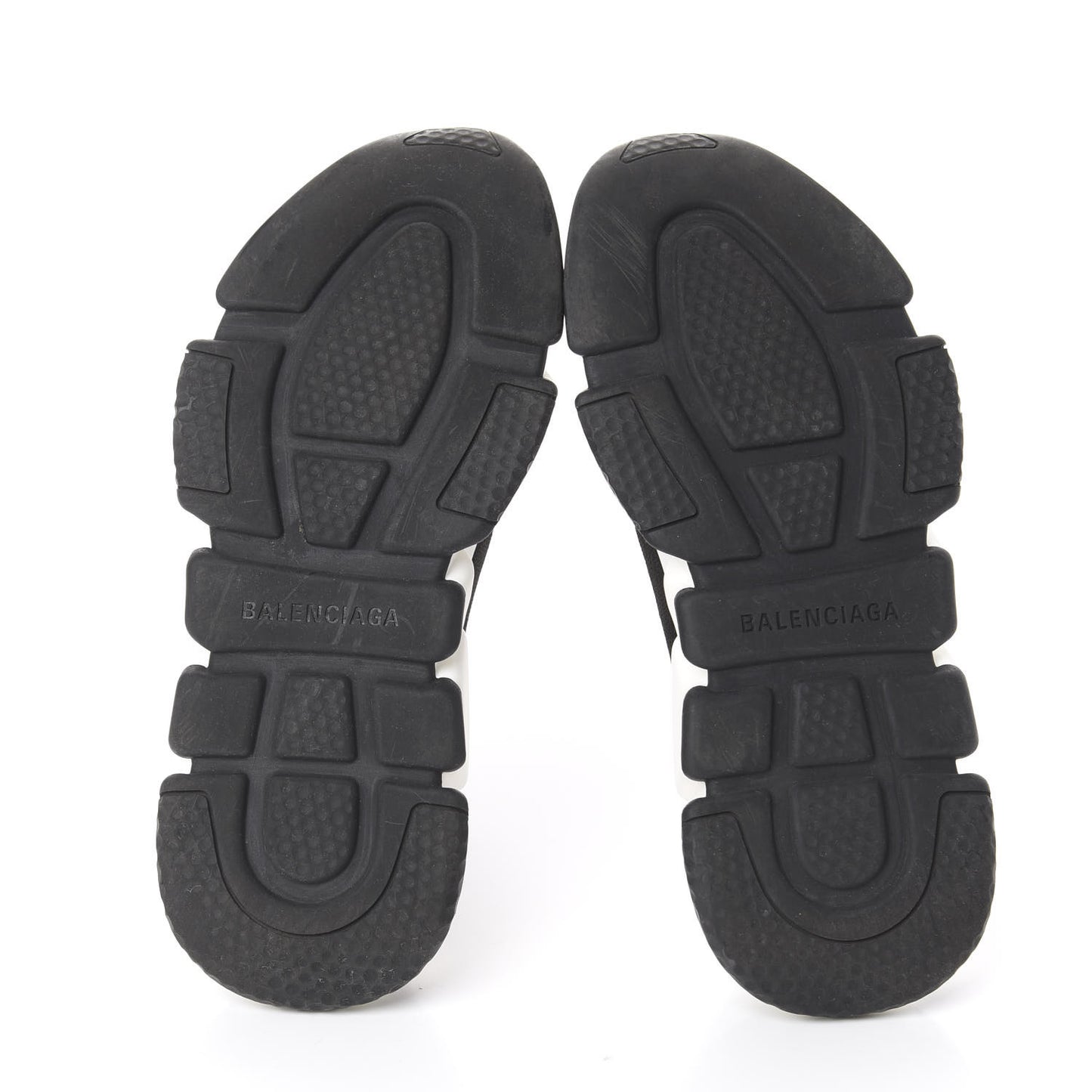 Neoprene Knit Allover Logo Bi-Color Sole Womens Speed Sneakers 36 Black White