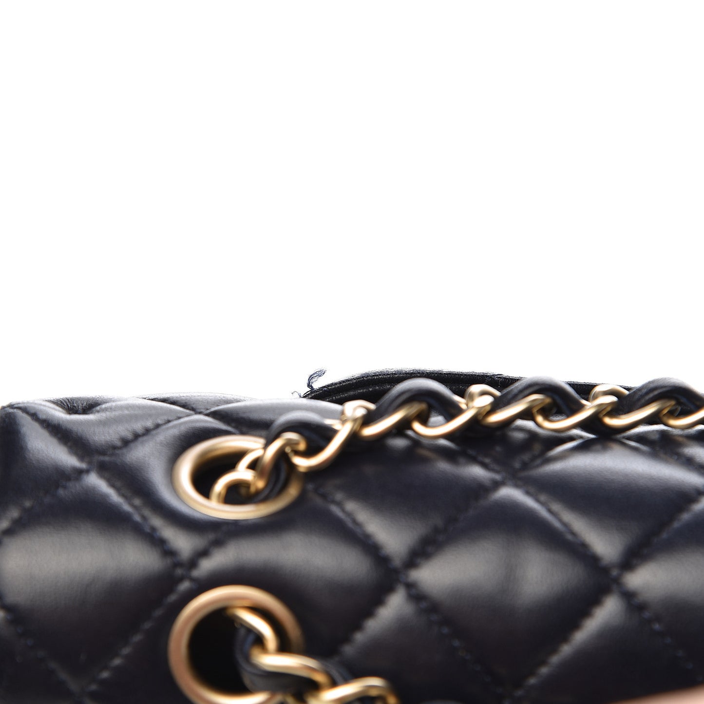 Lambskin Quilted Medium Double Flap Navy