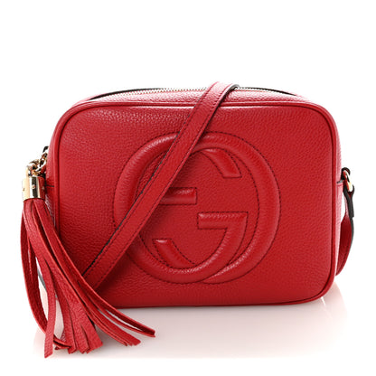Gucci Pebbled Calfskin Small Soho Disco Bag Vibrant Red 1 of 11