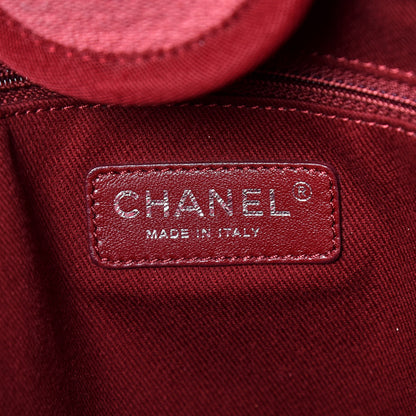 Chanel Canvas Large Deauville Tote Red 8 of 16