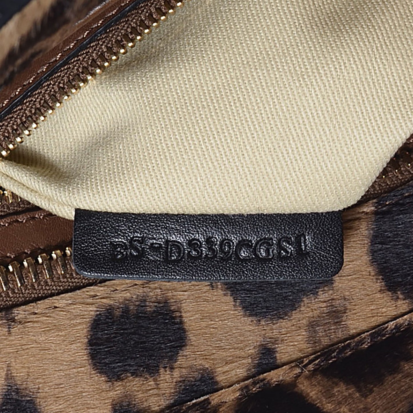 Calf Hair Leopard Print Rockstud Double Handle Tote Leopard