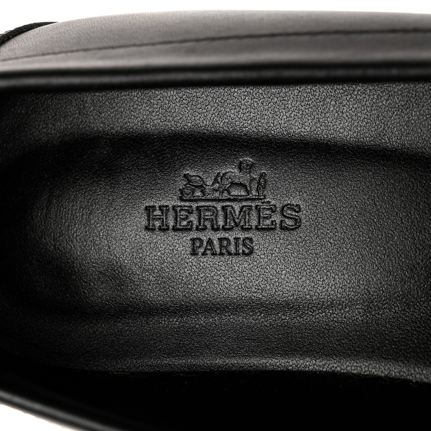 Hermes Calfskin Womens Faubourg Loafers 38.5 Black 6 of 10
