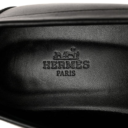 Hermes Calfskin Womens Faubourg Loafers 38.5 Black 6 of 10
