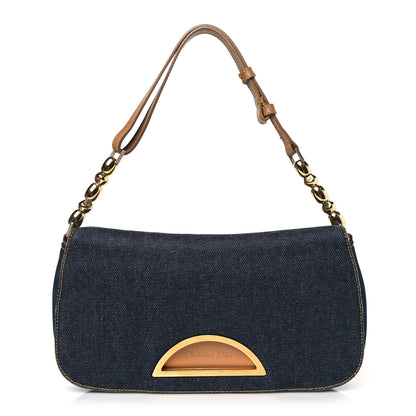 Christian Dior Denim Malice Shoulder Bag Dark Blue 1 of 8