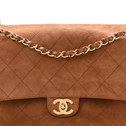 Chanel Suede Calfskin Small Souplissimo Maxi Flap Camel 16 of 21
