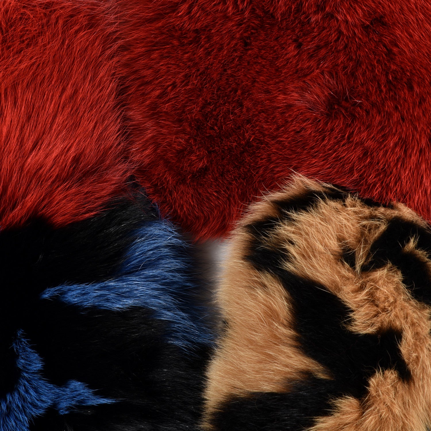 Fendi Fox Fur Stole Multicolor 5 of 9