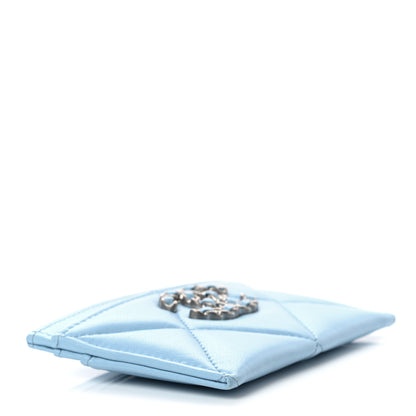 Chanel Lambskin Quilted Chanel 19 Card Holder Light Blue 4 of 8