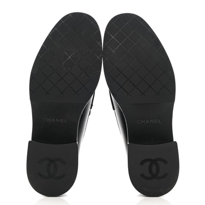 Chanel Calfskin CC Platform Loafers 39.5 Black 5 of 12